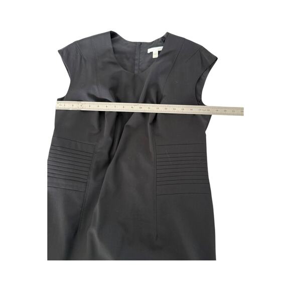 Boss Hugo Boss Womens Cap Sleeve Side Panel Sheath Dress Black Size 12 Office - Picture 13 of 16
